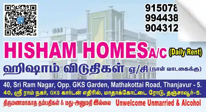 Hisham Homes AC (Daily Rent) in Mathakottai Road