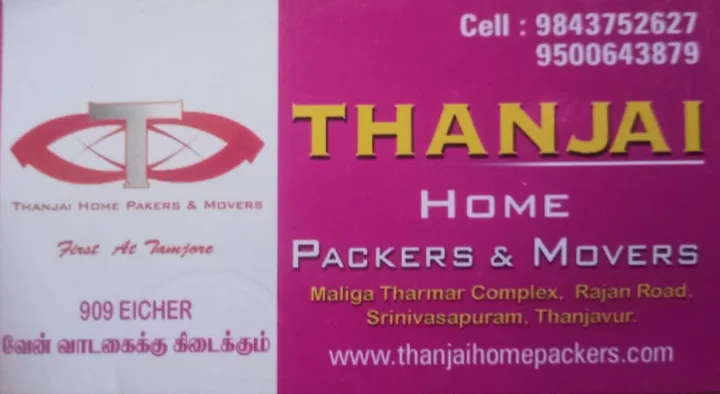 Thanjai Home Packers and Movers in Chennai