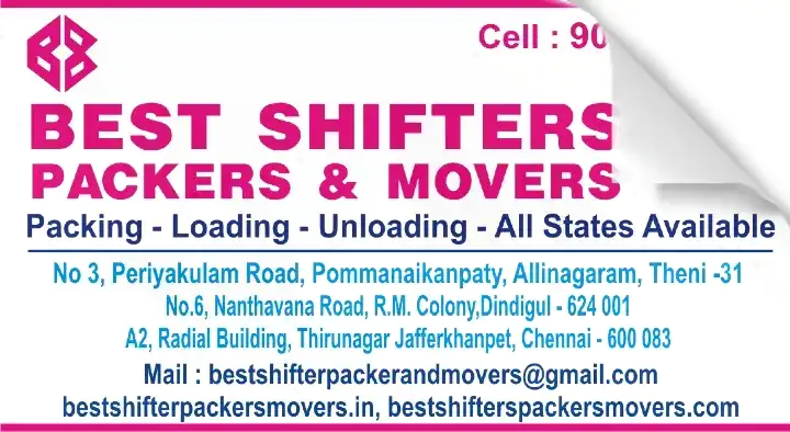 Best Shifters Packers and Movers in Allinagaram