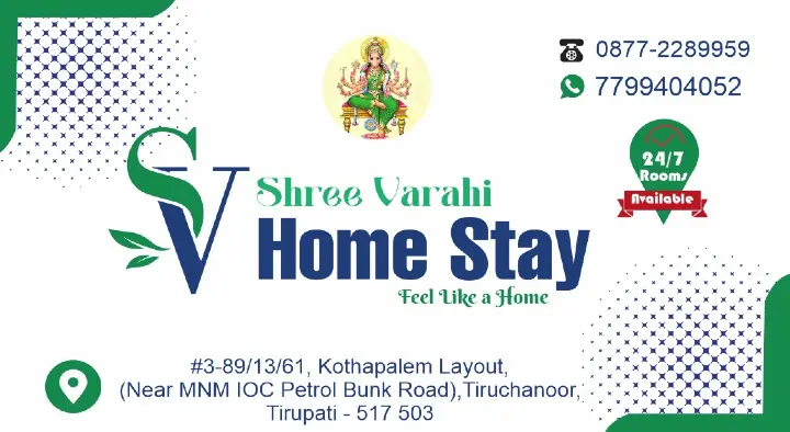 Shree Varahi Home Stay in Tiruchanoor, Tirupati