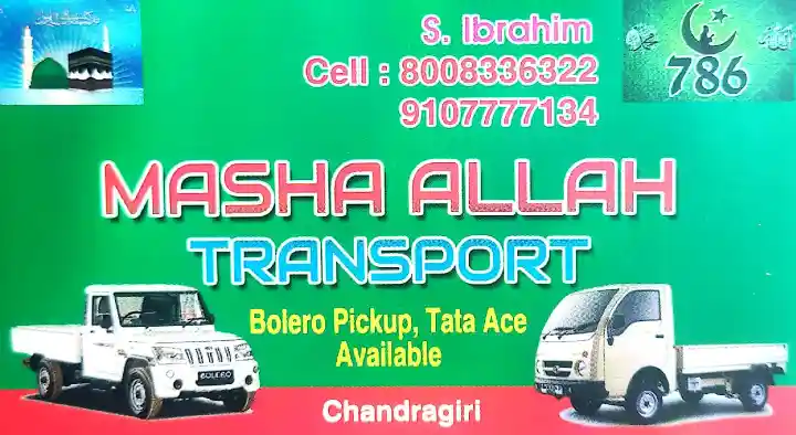 Masha Allah Transport in Chandragiri