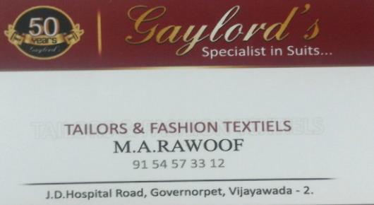 Gaylords Tailors in Eluru Road