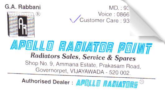 Apollo Radiator Point in prakasam Road