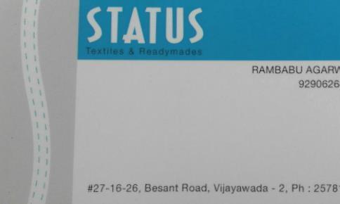 Status Textilies and Readymades in Besant Road, Vijayawada