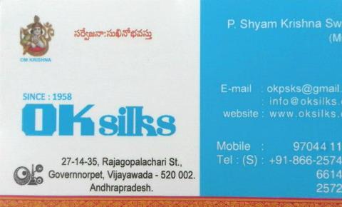 Oksilks  in Governorpet, Vijayawada
