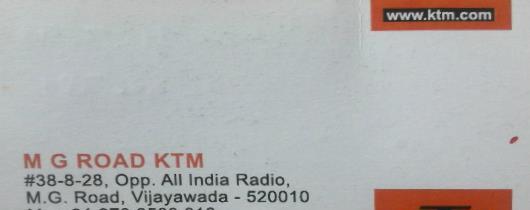 M G Road KTM  in M.G.Road, Vijayawada