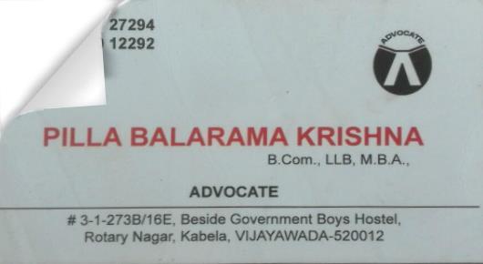Pilla Balarama Krishna  near Kabela in vijayawada