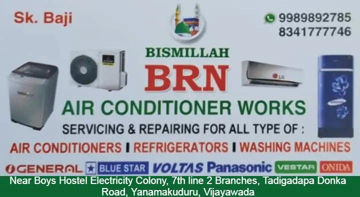 BRN Air Conditioner Works in Yanamalakuduru