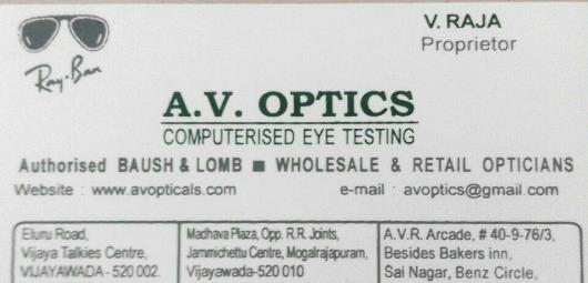 AV Optics in Eluru Road, Vijayawada
