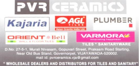 PVR Ceramics in Governorpet