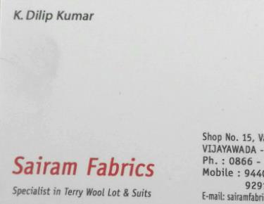 Sairam Fabrics  in 1Town, Vijayawada