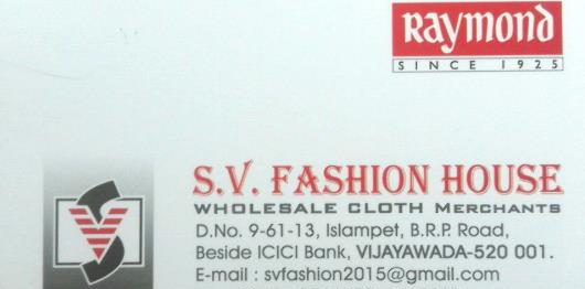 SV Fashion House in Islampet, Vijayawada