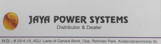 Jaya Power Systems near Governorpet in Vijayawada