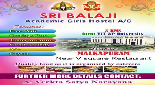 Sri Balaji Academic Girls Hostel (AC) in Amaravati
