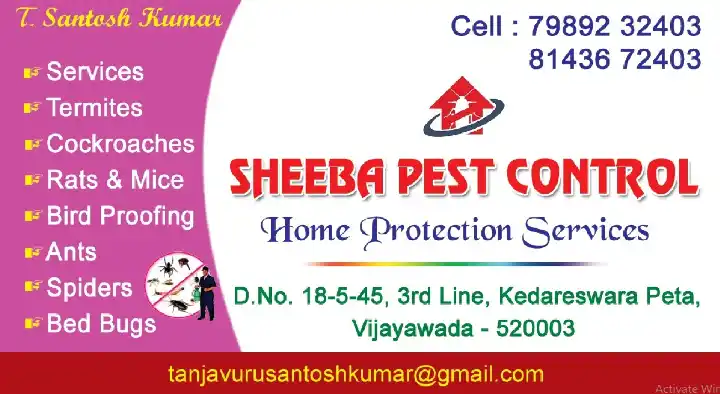 Sheeba Pest Control in Kedareswar Pet