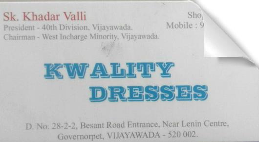 Kwality Dresses near Governorpet in Vijayawada