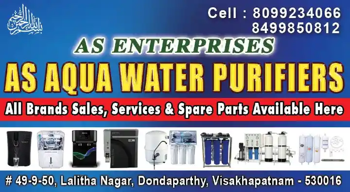 AS Aqua water Purifiers (AS Enterprises) in dondaparthy, Visakhapatnam