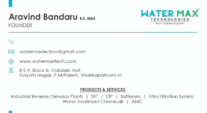 Water Max Technologies in PM Palem
