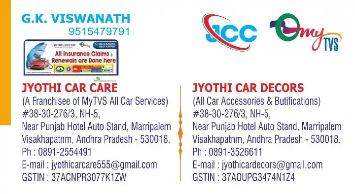 Jyothi Car Care (A Franchise of My TVS) in marripalem