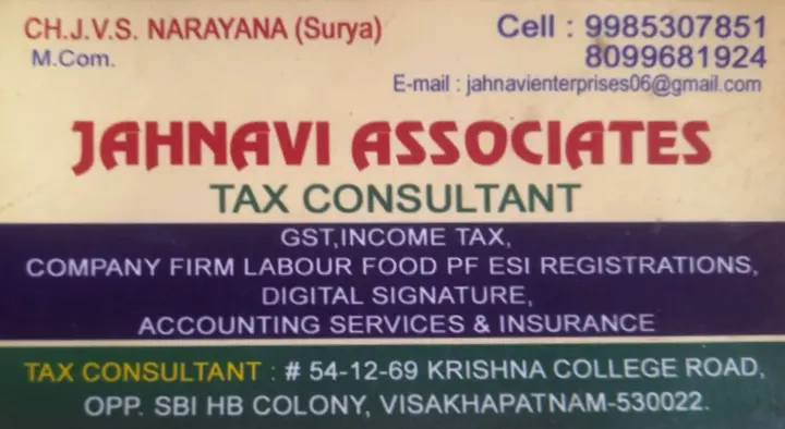 Jahnavi Associates Tax Consultant in Main Road