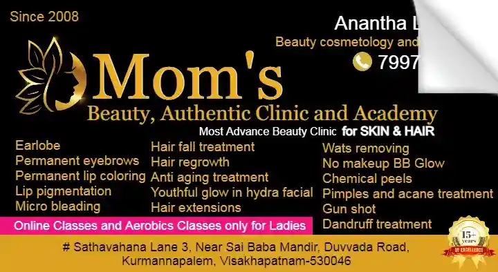 Moms Beauty Authentic Clinic and Academy near Kurmannapalem in visakhapatnam