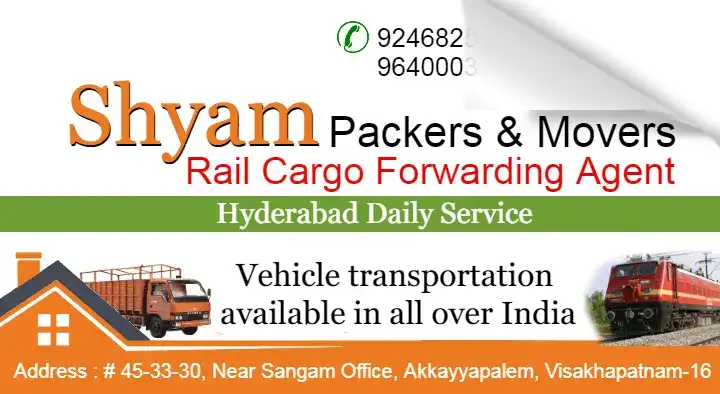 Shyam Packers and Movers in Akkayyapalem, Visakhapatnam