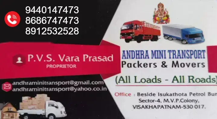Andhra Mini Transport in Isukathota