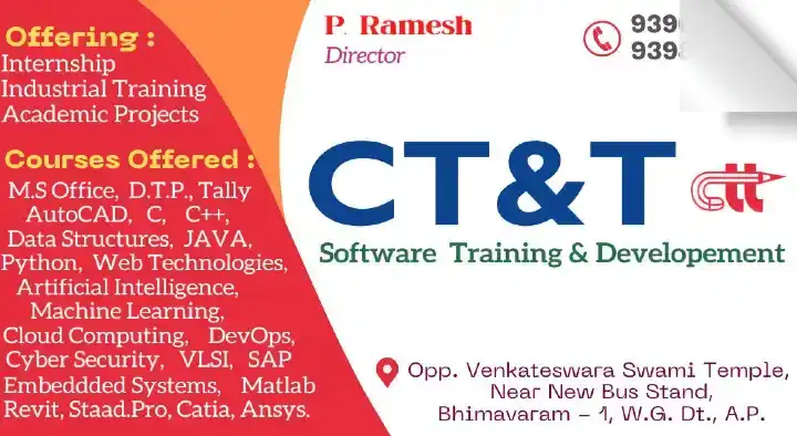 CT and T Software Training and Development in Bhimavaram