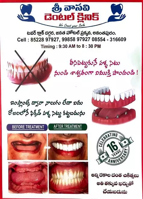 Sri Vasavi Dental Clinic Gulzarpet Anantapur - Photo No. 41