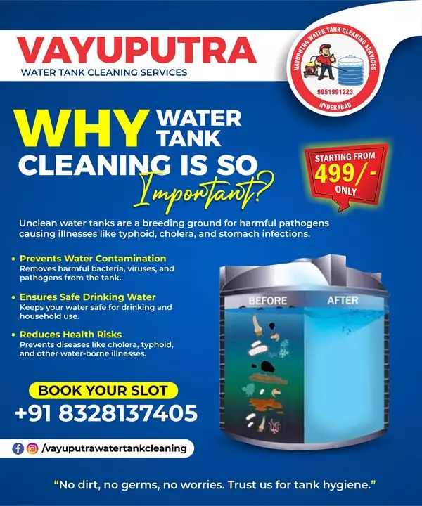 Vayuputra Water Tank Cleaning Solutions Manikonda Hyderabad - Photo No. 71