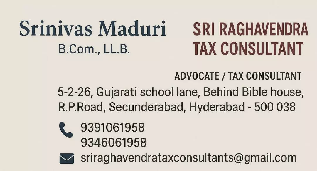 Sri Raghavendra Tax Consultant Rp Road In Secunderabad - Photo No. 01