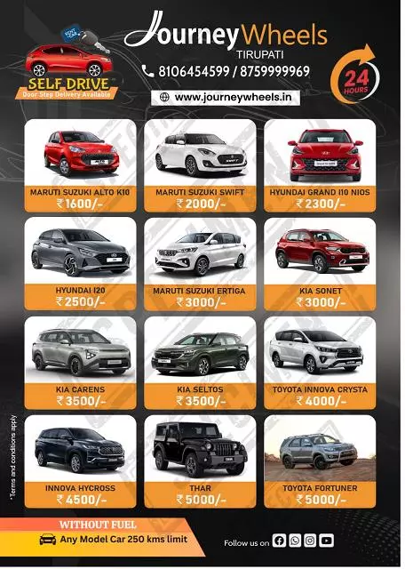 journey wheels bike and car rentals kothapalli in tirupati - Photo No.0