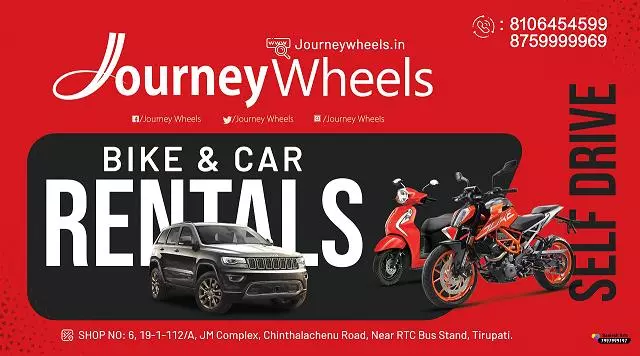 journey wheels bike and car rentals kothapalli in tirupati - Photo No.3