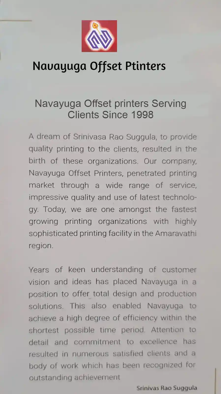 Navayuga Offset Printers Near Gandhi Nagar In Vijayawada - Photo No. 11