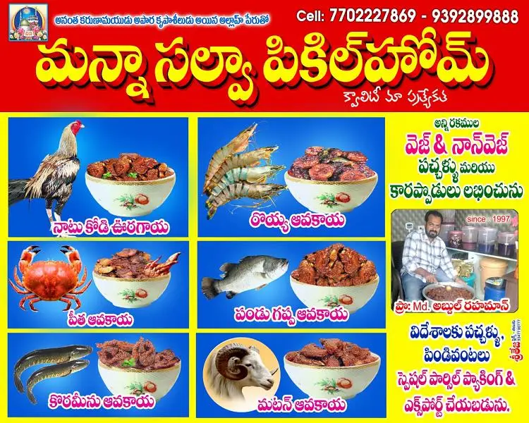 manna salva pickle home veg non veg tanuku west godavari ap - Photo No.28